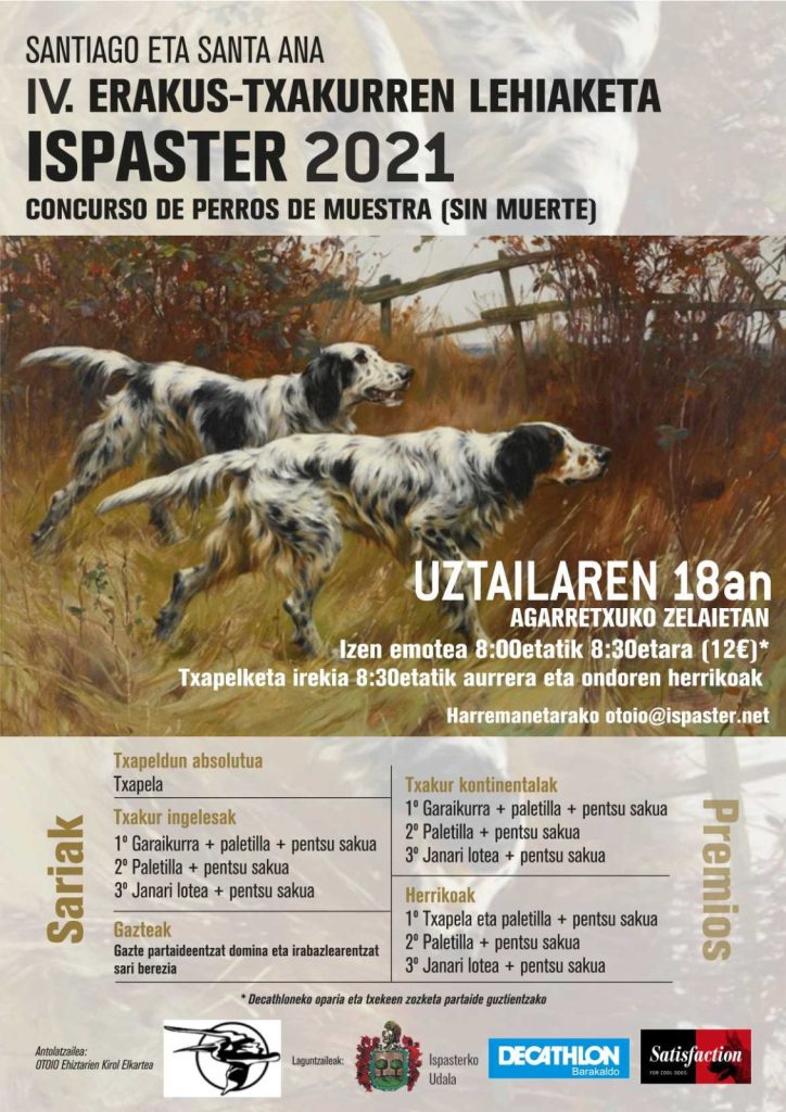 Concurso De Perros De Muestra Sin Muerte Ispaster 2021