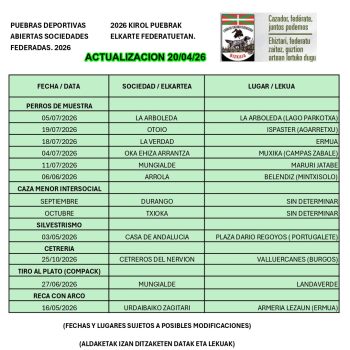 CALENDARIO ACTUALIZADO 20.04.06