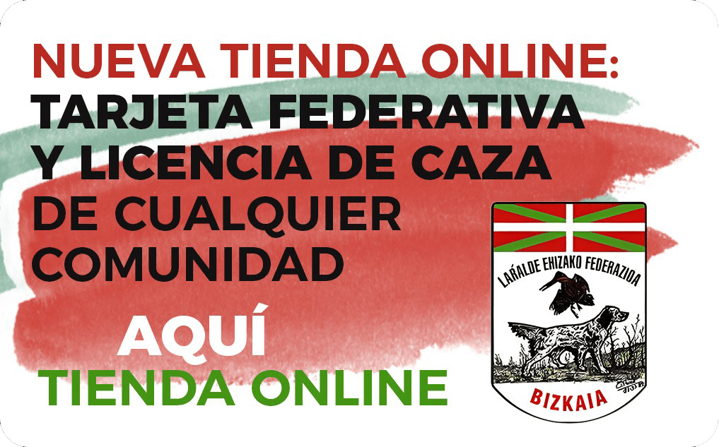 Nueva tienda online: tarjeta federativa y licencia de caza de cualquier comunidad